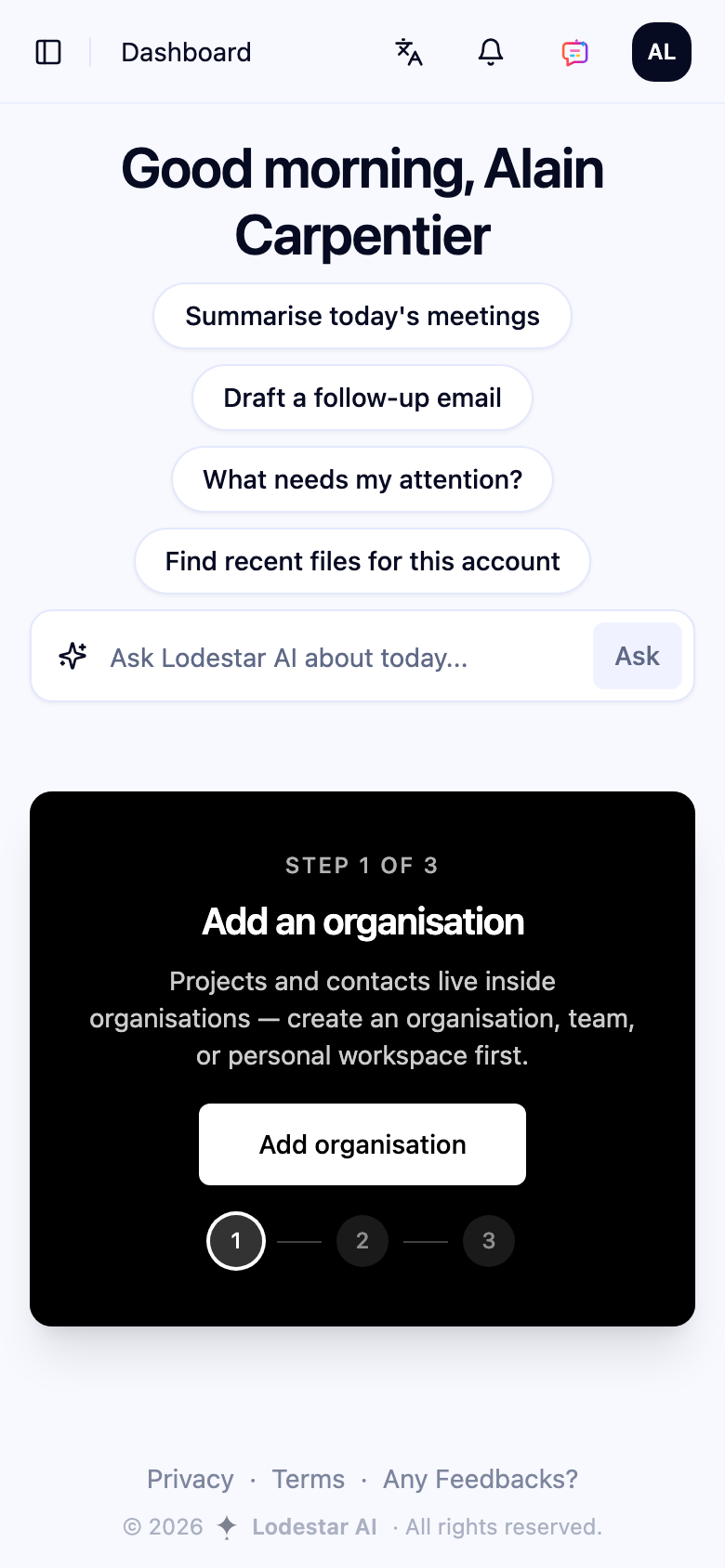 Lodestar mobile app